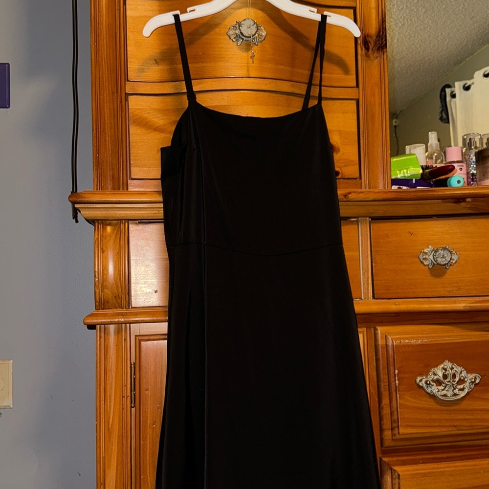 Black mini dress